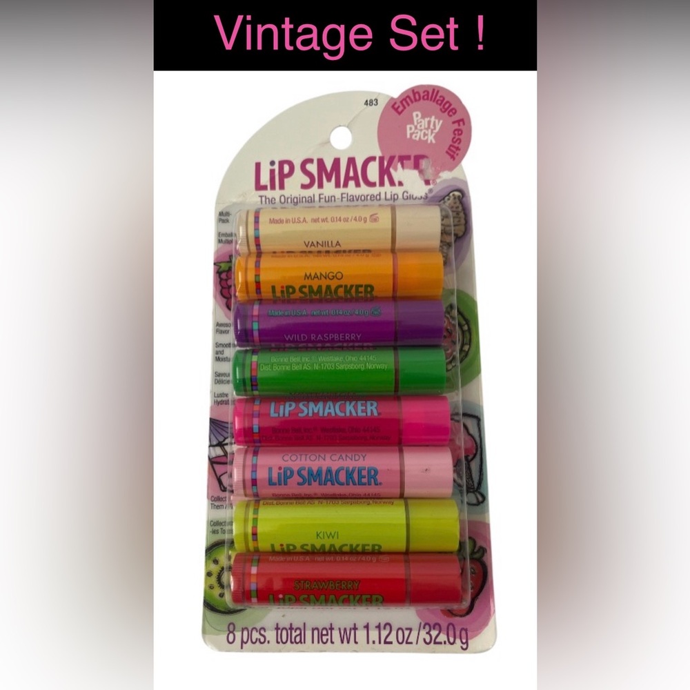 Vintage New in Package! Lip Smackers 8 pc Set by Bonne Bell